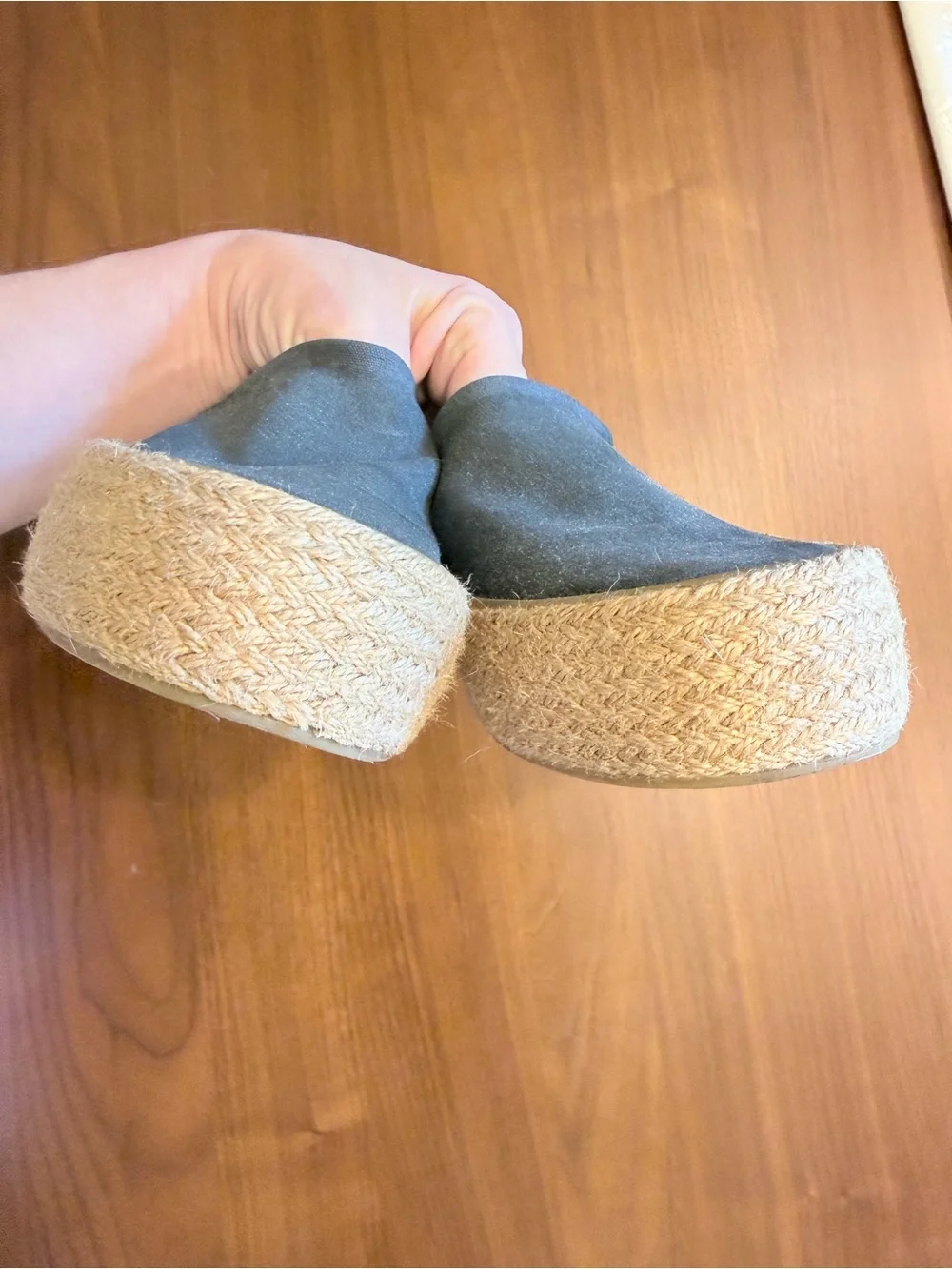 Seavee’s Oceanside High Espadrille Platform Slip-on Black Womens 8.5 EU 39.5